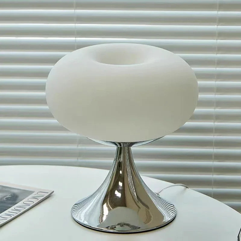 Antique Apple Table Lamp Glass and Iron