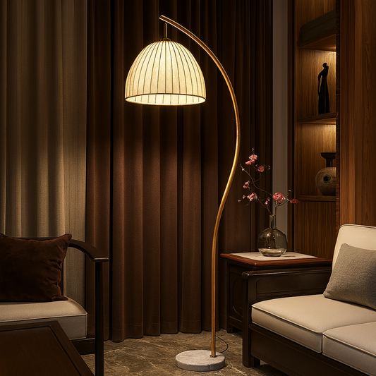 Zen Bamboo Floor Lamp with LED