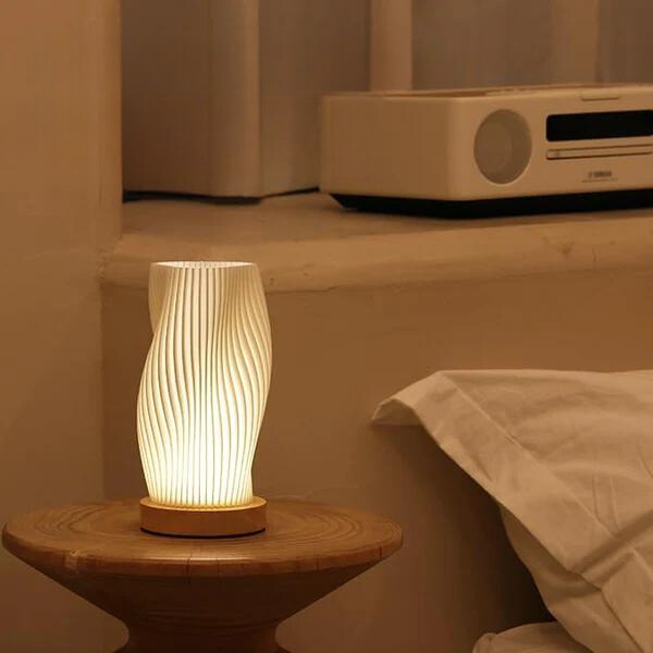 USB Dimmable Wavecrest Table Lamp Modern Design