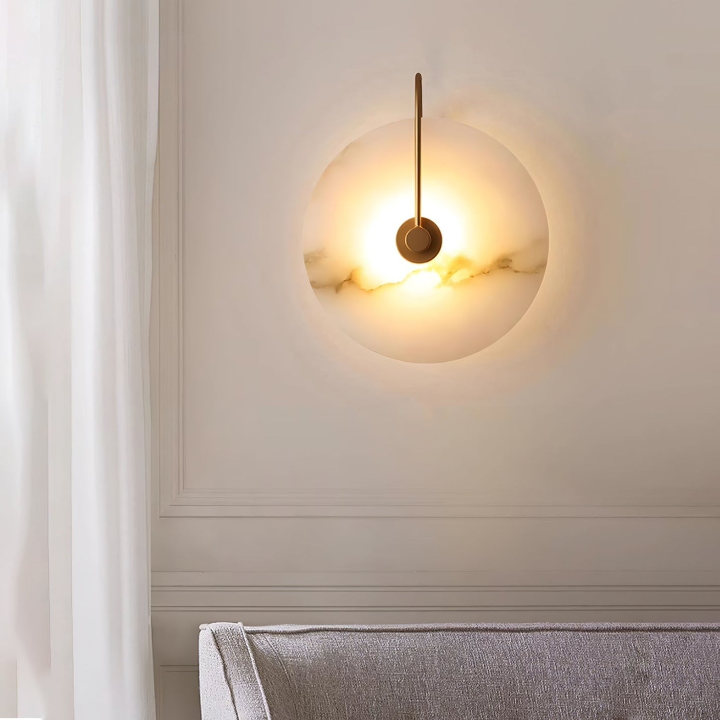 Alabaster LED Wall Sconce Light Fixture