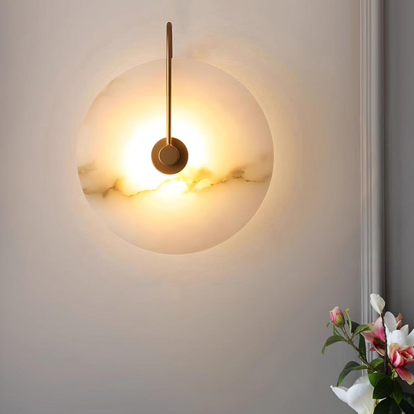 Alabaster LED Wall Sconce Light Fixture