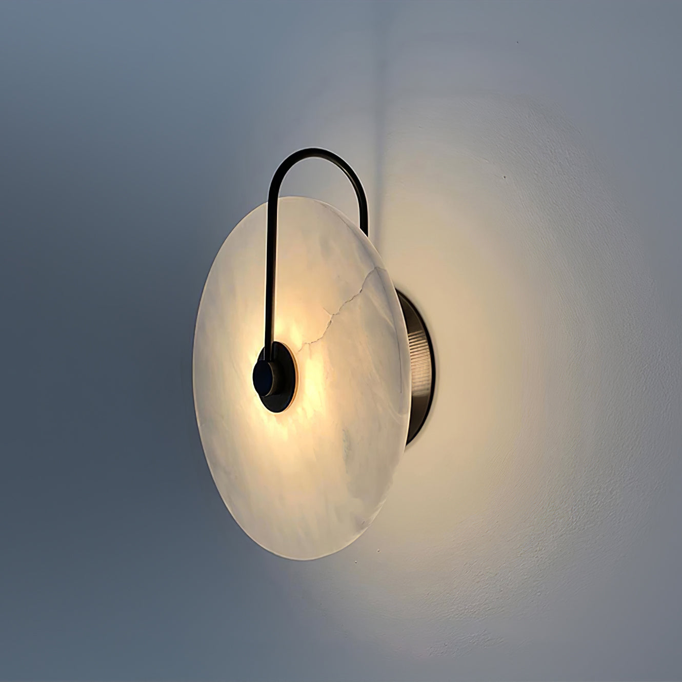 Alabaster LED Wall Sconce Light Fixture