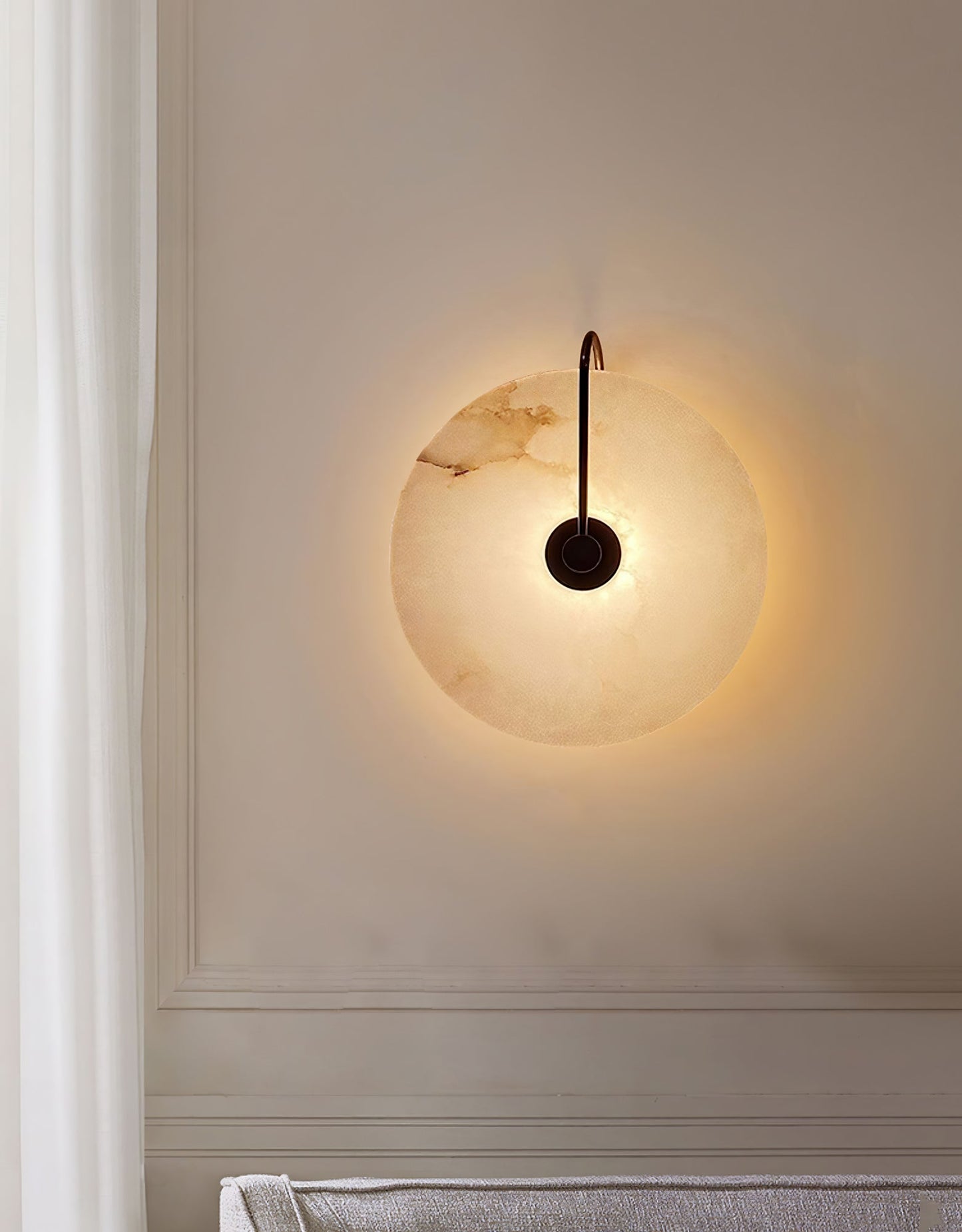 Alabaster LED Wall Sconce Light Fixture