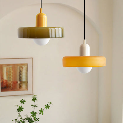 Bauhaus Colored Glass Pendant Ceiling Light