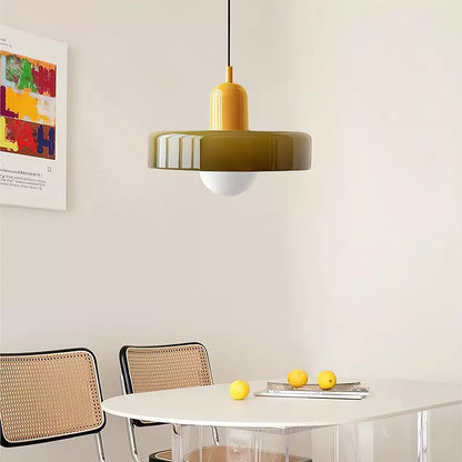 Bauhaus Colored Glass Pendant Ceiling Light