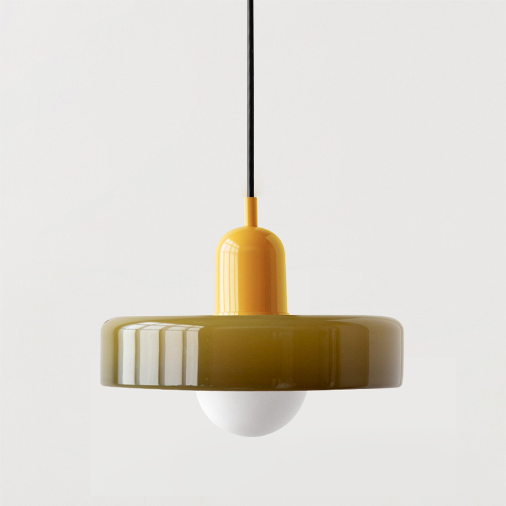 Bauhaus Colored Glass Pendant Ceiling Light