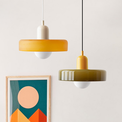Bauhaus Colored Glass Pendant Ceiling Light