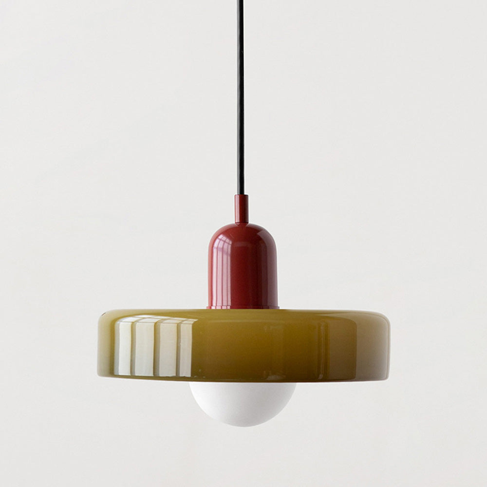 Bauhaus Colored Glass Pendant Ceiling Light