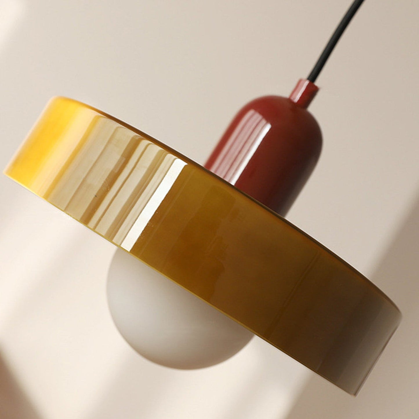 Bauhaus Colored Glass Pendant Ceiling Light