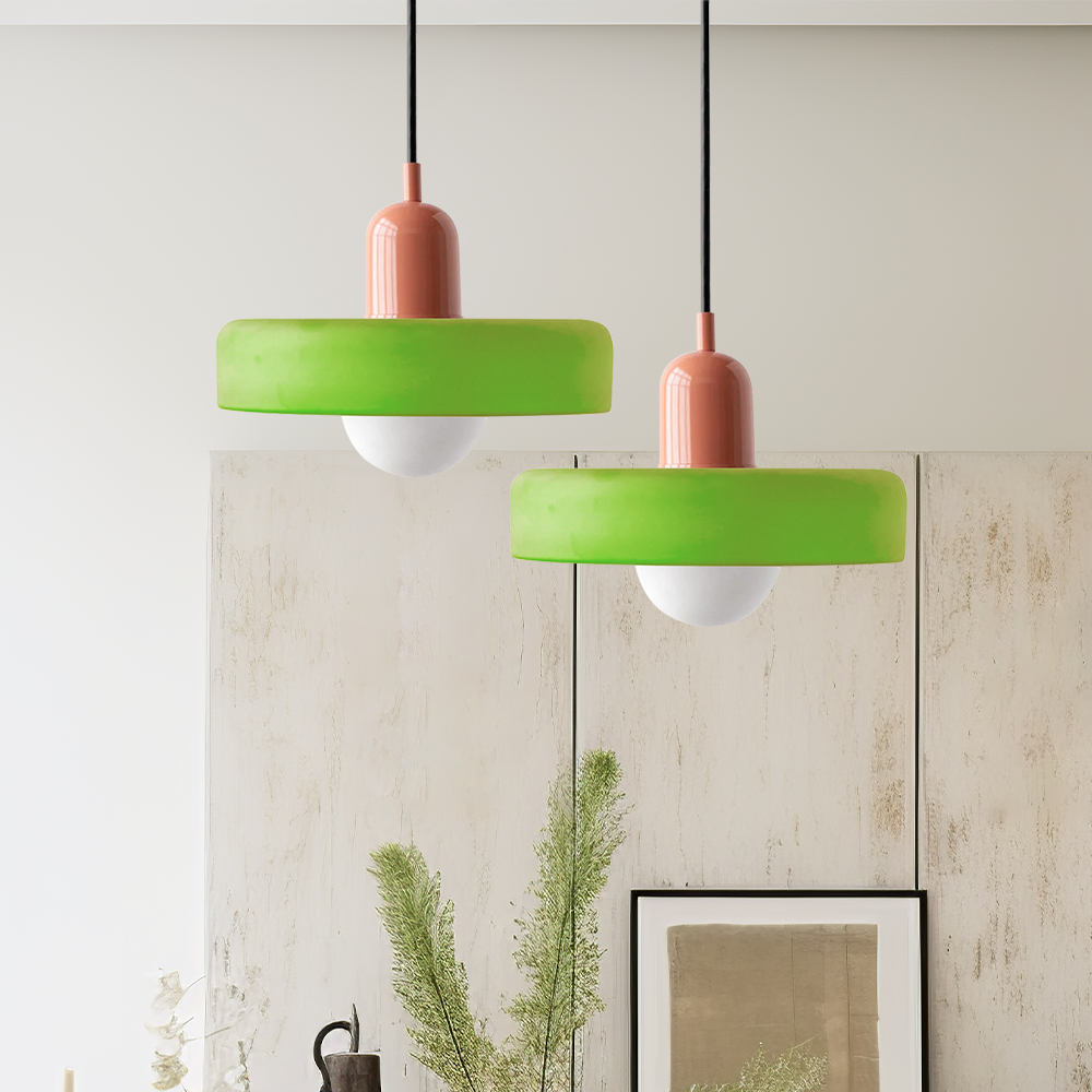 Bauhaus Colored Glass Pendant Ceiling Light