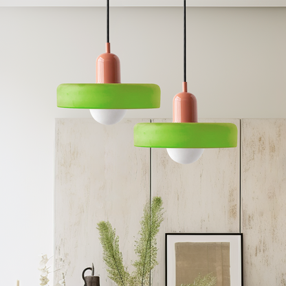 Bauhaus Colored Glass Pendant Ceiling Light