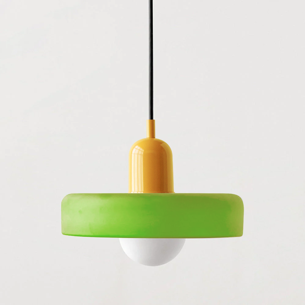 Bauhaus Colored Glass Pendant Ceiling Light