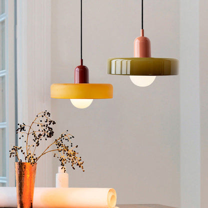 Bauhaus Colored Glass Pendant Ceiling Light