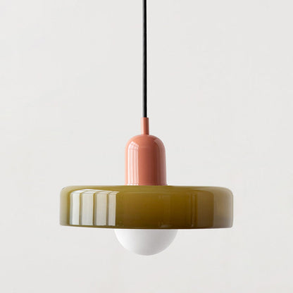 Bauhaus Colored Glass Pendant Ceiling Light