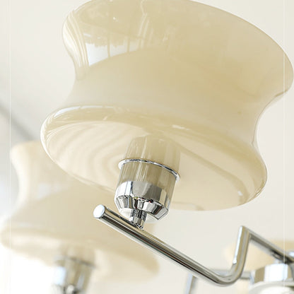 Vintage Gold Glass Dining Room Chandelier Light