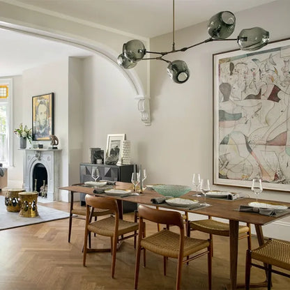 Mid-Century Bubble Glass Sputnik Chandelier Light