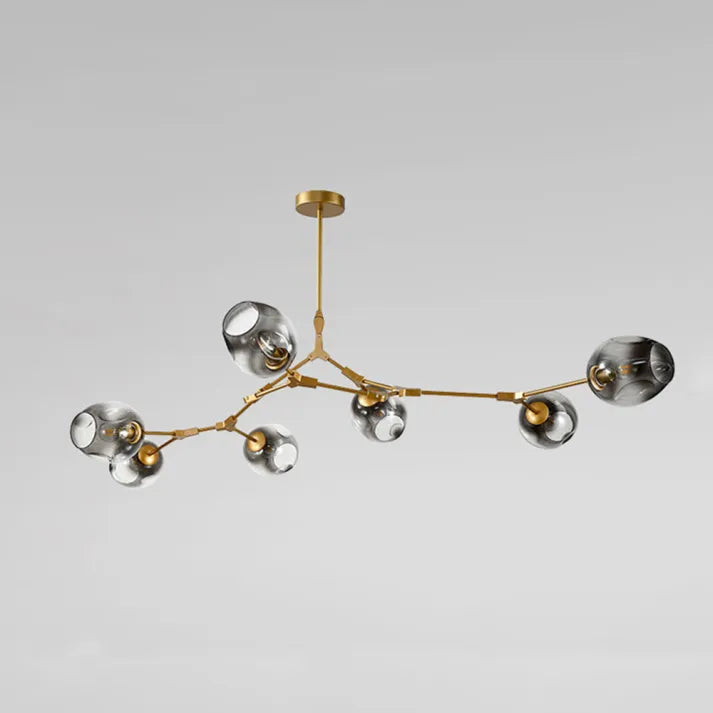 Mid-Century Bubble Glass Sputnik Chandelier Light