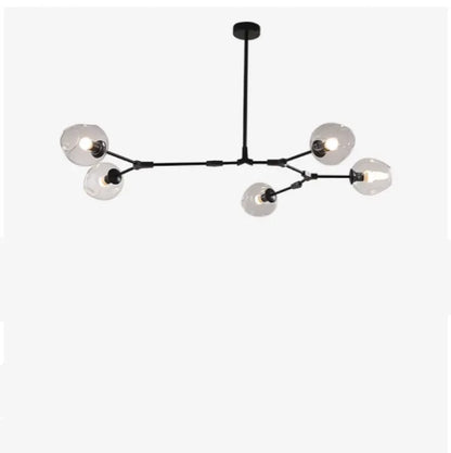 Mid-Century Bubble Glass Sputnik Chandelier Light