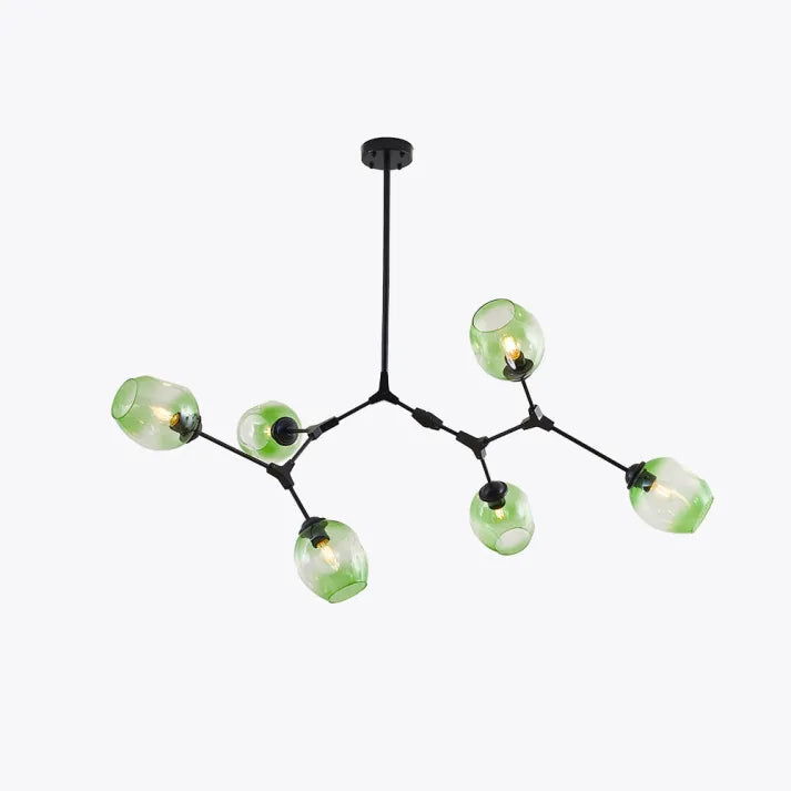 Mid-Century Bubble Glass Sputnik Chandelier Light