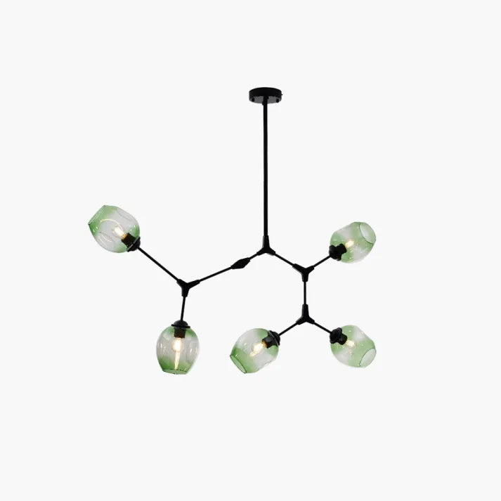 Mid-Century Bubble Glass Sputnik Chandelier Light