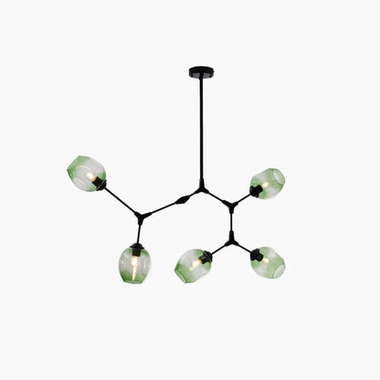 Mid-Century Bubble Glass Sputnik Chandelier Light