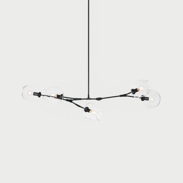 Mid-Century Bubble Glass Sputnik Chandelier Light