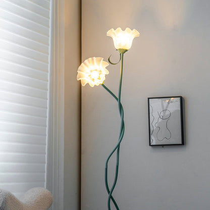 Calla Flower-Inspired Floor Lamp with Glow