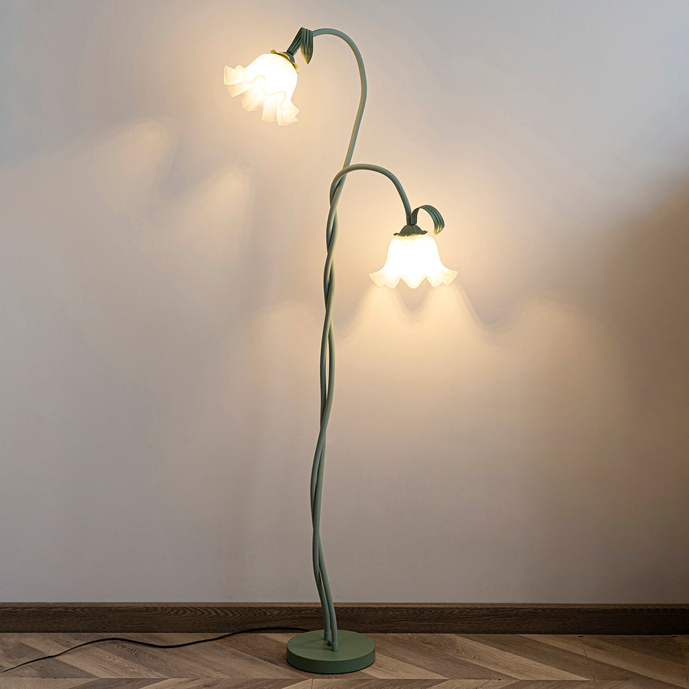 Calla Flower-Inspired Floor Lamp with Glow