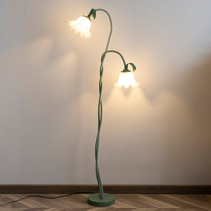 Calla Flower-Inspired Floor Lamp with Glow