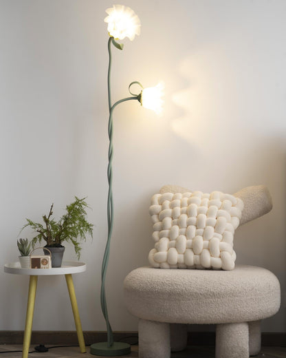 Calla Flower-Inspired Floor Lamp with Glow
