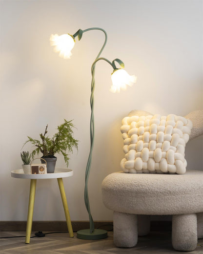 Calla Flower-Inspired Floor Lamp with Glow