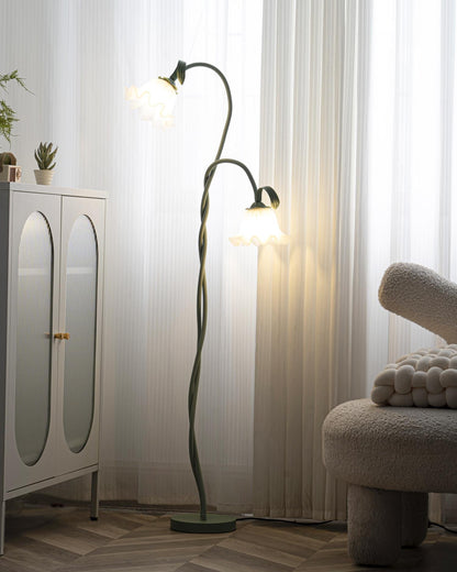Calla Flower-Inspired Floor Lamp with Glow