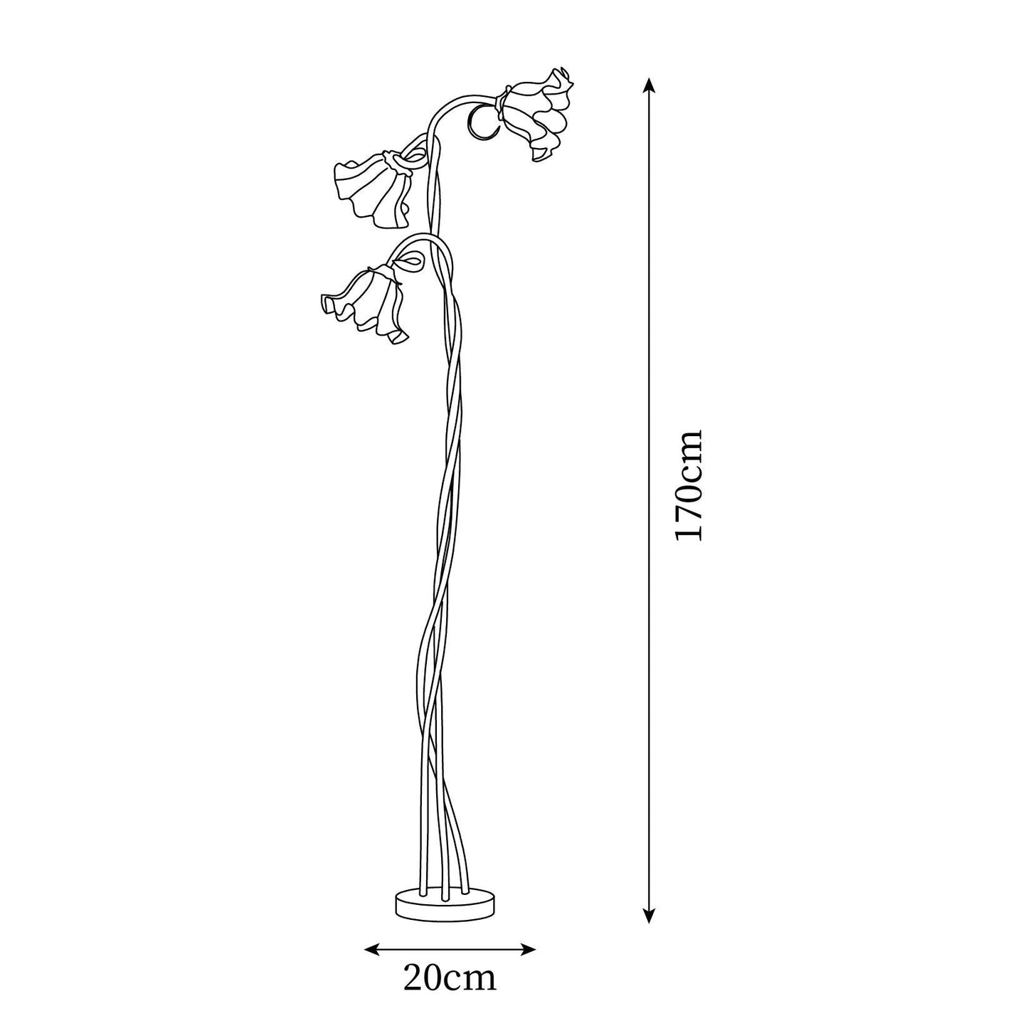 Calla Flower-Inspired Floor Lamp with Glow