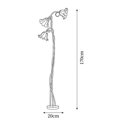 Calla Flower-Inspired Floor Lamp with Glow