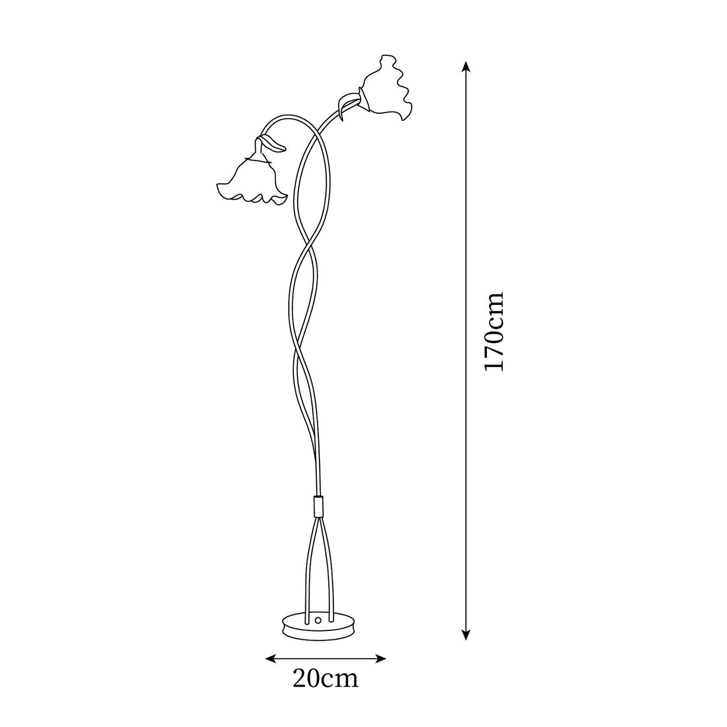 Calla Flower-Inspired Floor Lamp with Glow