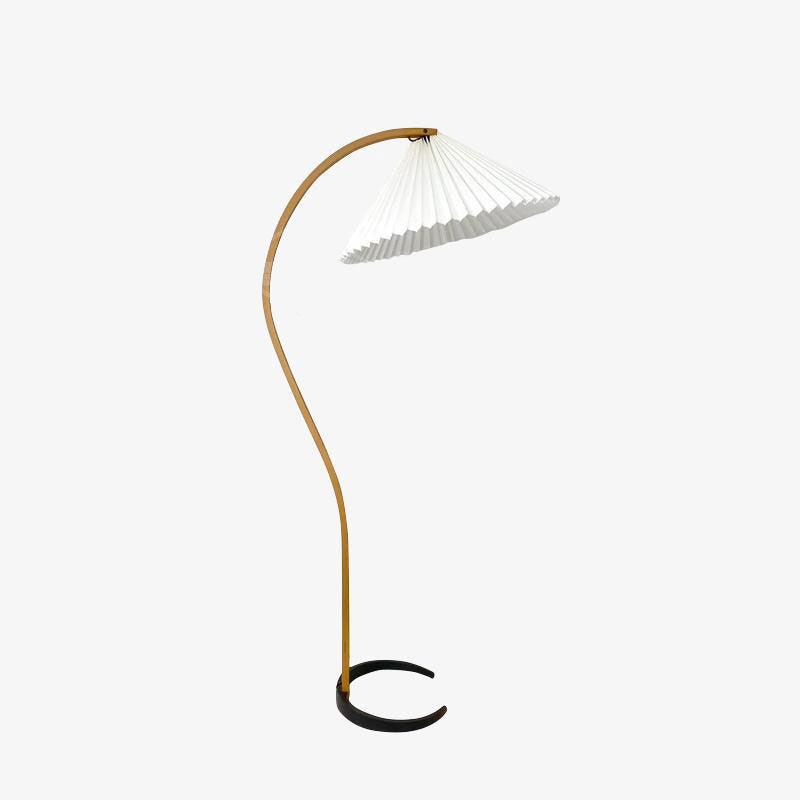 Caprani Scandinavian Wood and Metal Floor Lamp