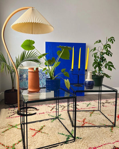 Caprani Scandinavian Wood and Metal Floor Lamp