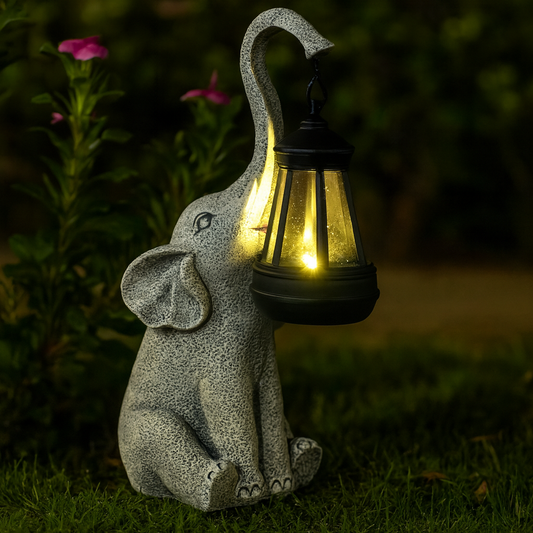 Gentle Elephant Solar Lamp for Garden