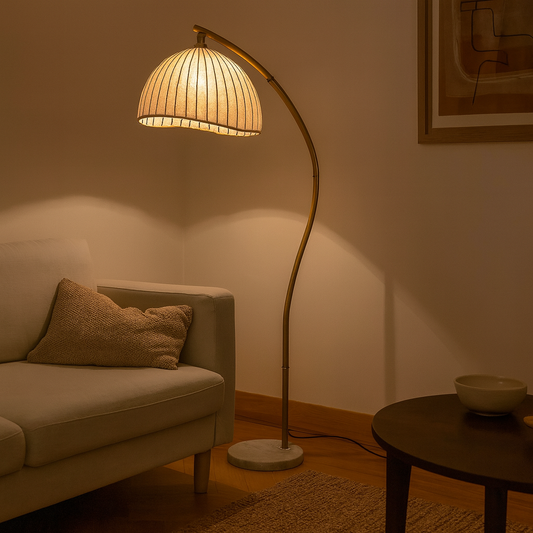 Zen Bamboo Floor Lamp with LED