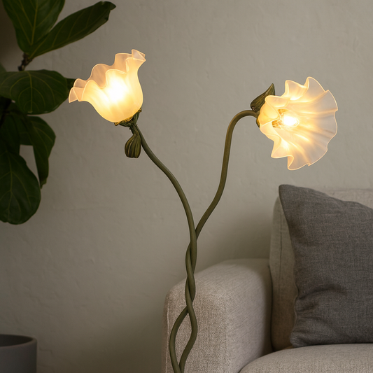 Calla Flower-Inspired Floor Lamp with Glow