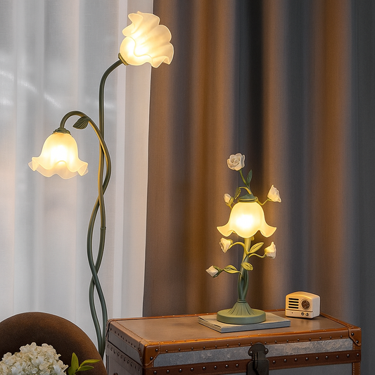 Calla Flower-Inspired Floor Lamp with Glow
