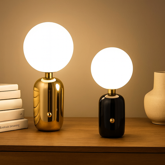 Raiso Modern Table Lamp with Glass Shade