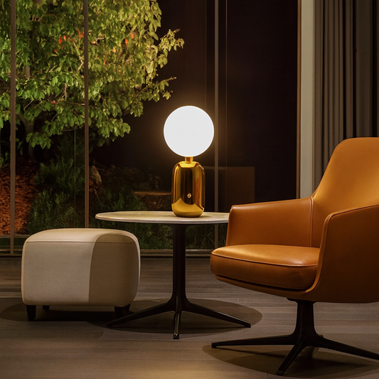 Raiso Modern Table Lamp with Glass Shade