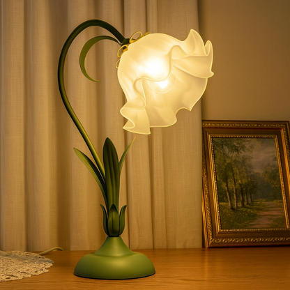 Vintage Adjustable Flower Table Lamp Metal Design