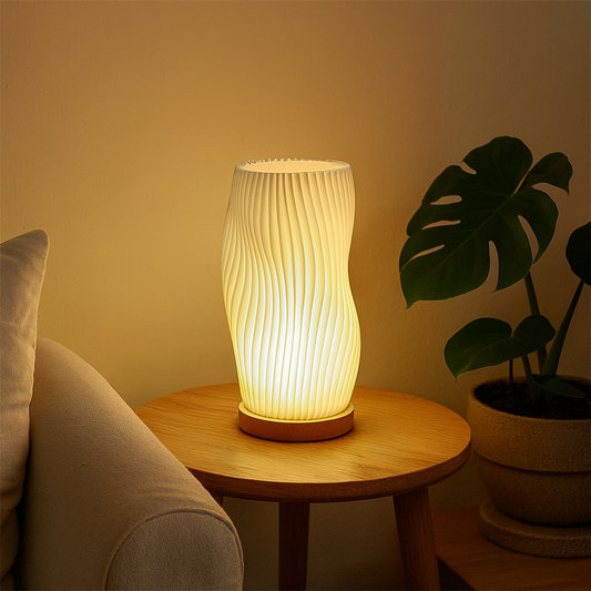 USB Dimmable Wavecrest Table Lamp Modern Design