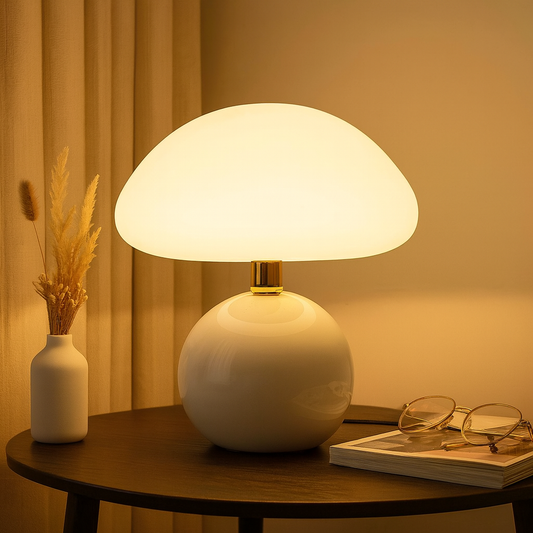 French Cream Mushroom LED Table Lamp