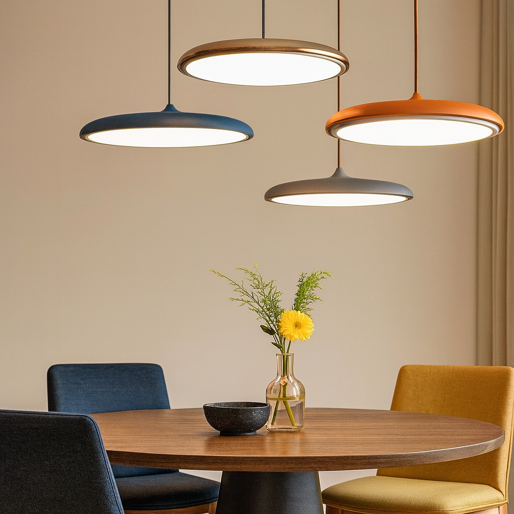 Modern Cookie Pendant Light Warm White LED