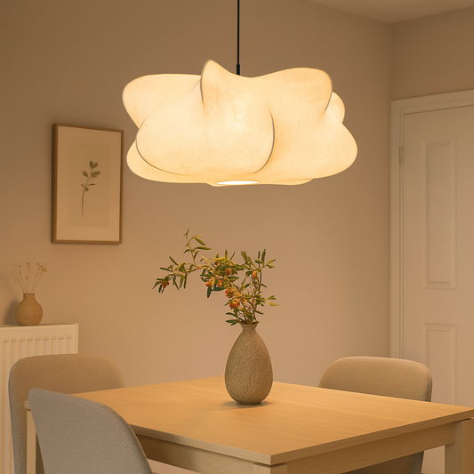 Wabi Sabi Silk Hanging Lamp Japanese Style