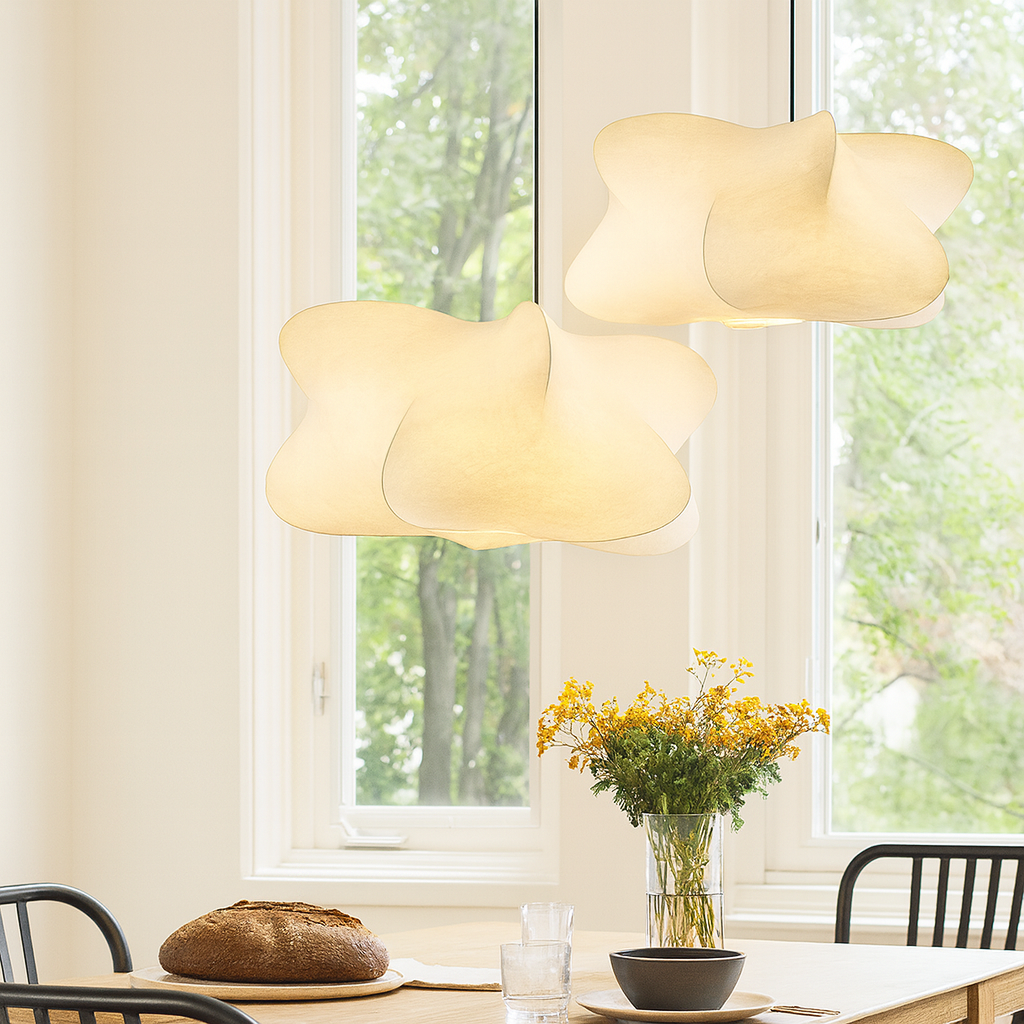 Wabi Sabi Silk Hanging Lamp Japanese Style