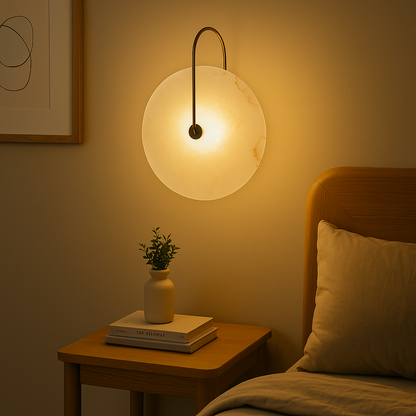 Alabaster LED Wall Sconce Light Fixture